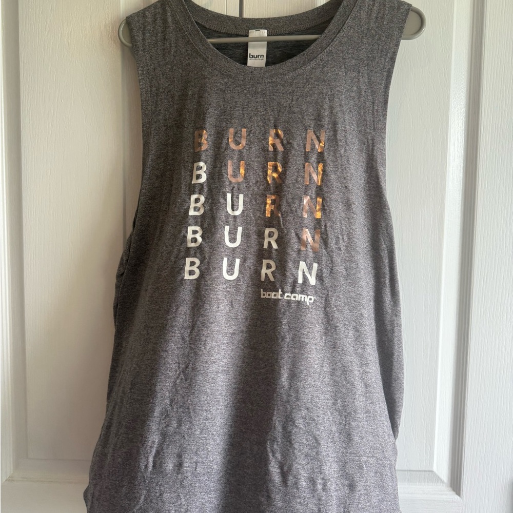 Burn boot camp metallic tank Top